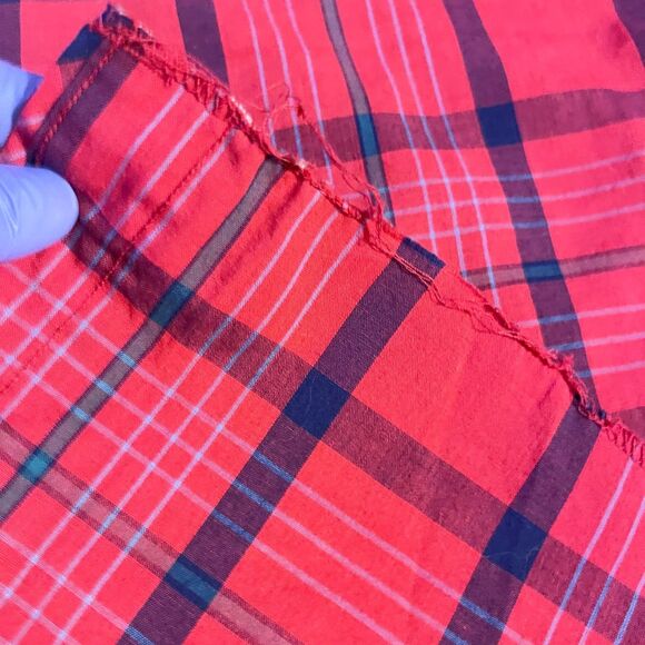 Wrangler Mens Western Pearl Snap Red Plaid Button Up Collared Shirt Size L - Picture 7 of 8